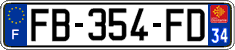 French license plate, SIV (ordinary)