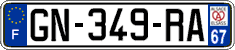 French license plate, SIV (ordinary)
