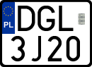 License plates of Poland, Special vehicles and motorcycles