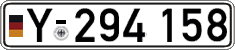 German license plate, Military