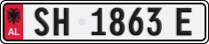License plate of Albania, Cars (1993)