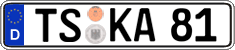 German license plate, Regular plates
