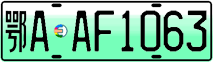 License plate of China, Electric vehicles