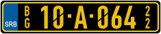 License plate of Serbia, Diplomatic