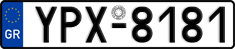 License plate of Greece, Cars