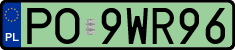License plates of Poland, Electric vehicles