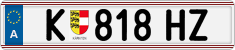 License plate of Austria, Regular plates