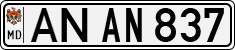 License plate of Moldova, Cars (1992)