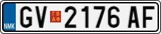 License plate of North Macedonia, Regular plates (2012)
