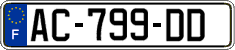 French license plate, SIV (ordinary)