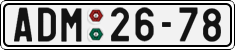 License plate of the Czech Republic, Cars (1960)