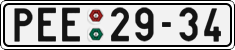 License plate of the Czech Republic, Cars (1960)