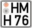 German license plate, Regular plates