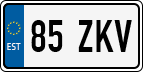 License plate of Estonia, Regular car plates (US-size)