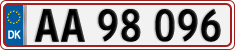 License plate of Denmark, Regular plates