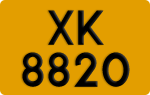 License plate of Hong Kong, AB 1234