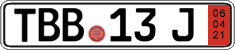 German license plate, Export transit plates