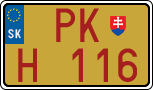 License plate of Slovakia, Oldtimers