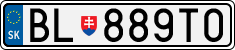 License plate of Slovakia, Cars