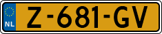 License plate of the Netherlands, Cars