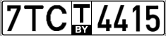 License plate Belarus, Transit plates (2004)