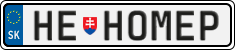 License plate of Slovakia, Vanity Plates