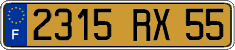 French license plate, FNI