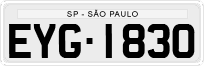 License plate of Brazil, Private owners (1990)