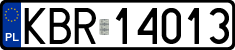 License plates of Poland, Regular car plates