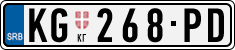License plate of Serbia, Cars