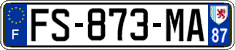 French license plate, SIV (ordinary)
