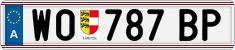 License plate of Austria, Regular plates
