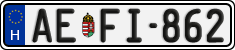 license plates of Hungary, Regular plates (2022)