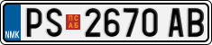 License plate of North Macedonia, Regular plates (2012)