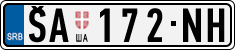 License plate of Serbia, Cars