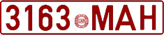 License plate Belarus, Cars (2000)