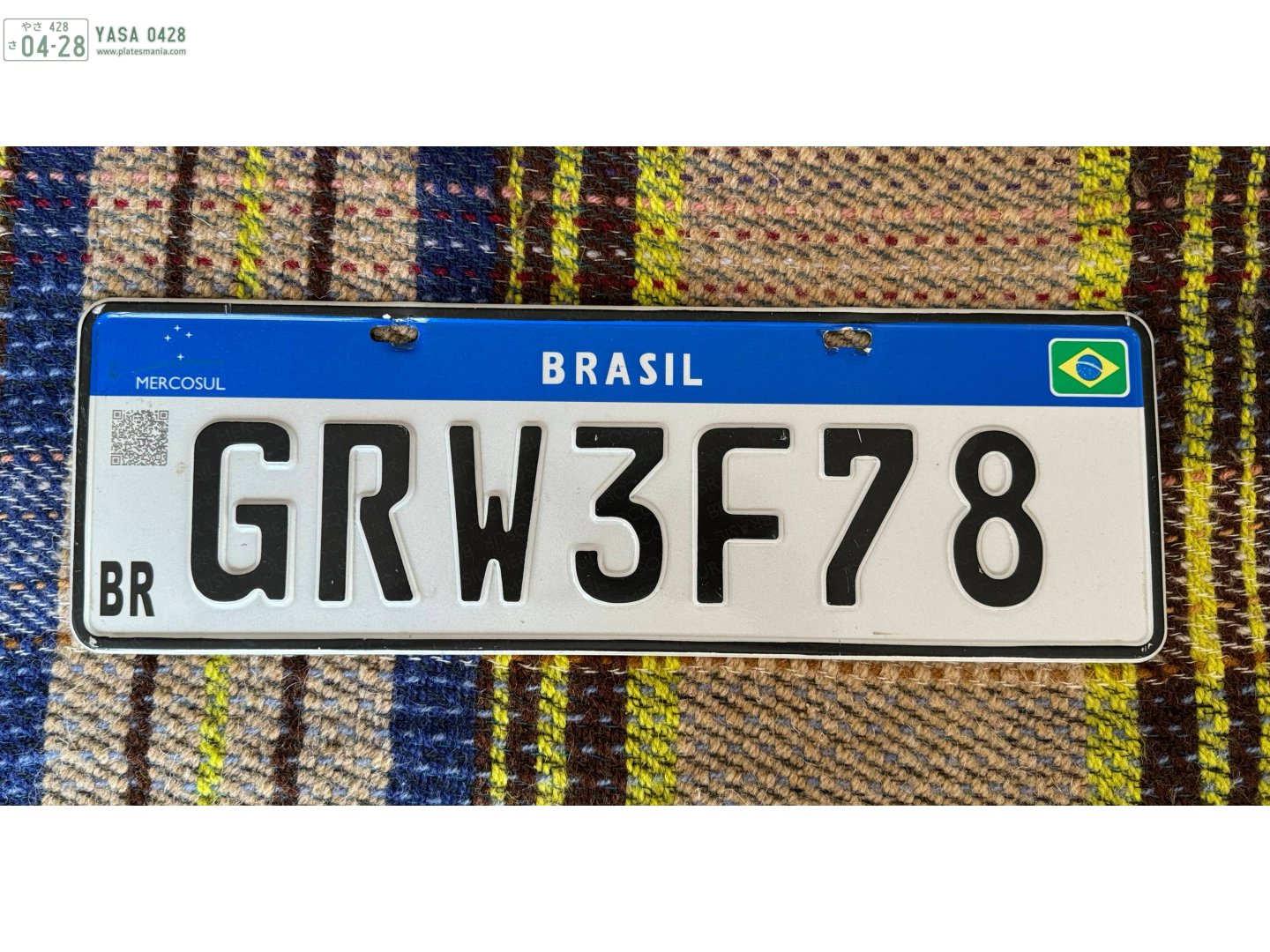 GRW3F78, License plate without vehicle 