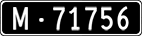 License plate of Switzerland, Military (black)