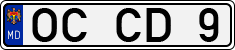 License plate of Moldova, Cars (1992)
