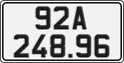 License plate of Vietnam, Cars