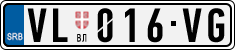 License plate of Serbia, Cars