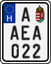 license plates of Hungary, Regular plates (2022)