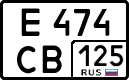 License plate Russia, Cars