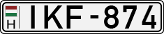 license plates of Hungary, Cars (1990)