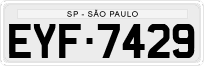 License plate of Brazil, Private owners (1990)