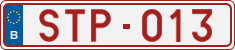 License plate of Belgium, 1951 year system