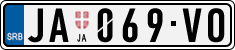 License plate of Serbia, Cars