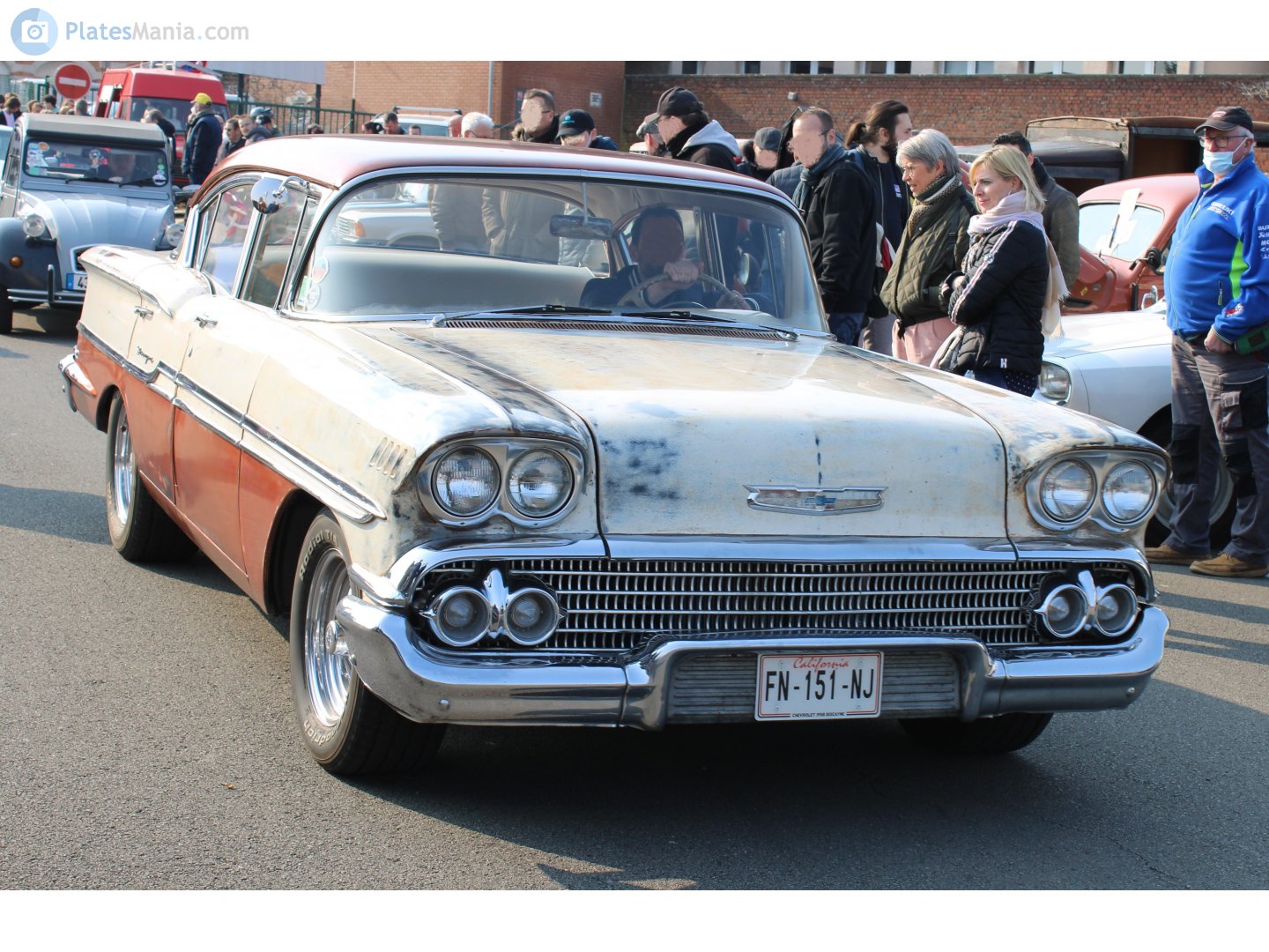FN-151-NJ, Chevrolet Biscayne 1st gen 1958 4-door Sedan (1549/1649; B-body), 1957–1958