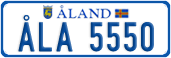 License plate of Åland, Cars (ÅLA 1234)