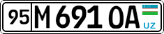 License plate of Uzbekistan, Private owners
